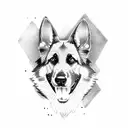 German shepherd  tattoo design idea