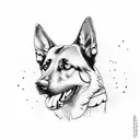 German shepherd  tattoo design idea