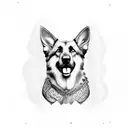 German shepherd  tattoo design idea