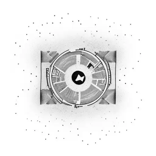 staircase, graffiti wall with number 1990, cassette tape  tattoo design idea