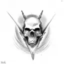 vampire skull tattoo design idea