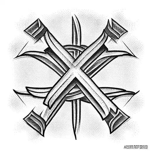 three crosses in the cemetery tattoo design idea