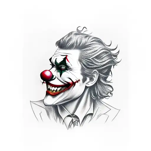 Joker Clown tattoo design idea