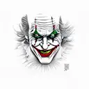 Joker Clown tattoo design idea