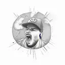 guy throwing molotov tattoo design idea