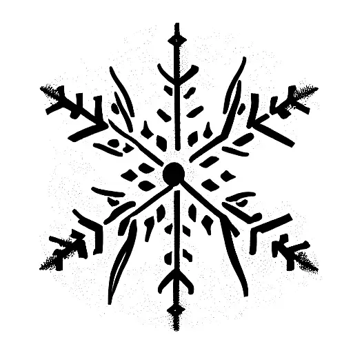 snowflake tattoo design idea