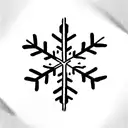 snowflake tattoo design idea