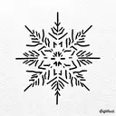snowflake tattoo design idea