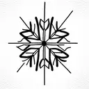 snowflake tattoo design idea