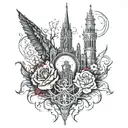 dark tower Stephen King combined tattoo design idea