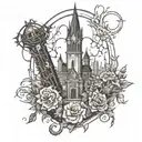 dark tower Stephen King combined tattoo design idea