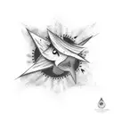 stars inside smoke cloud tattoo design idea