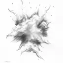 stars inside smoke cloud tattoo design idea