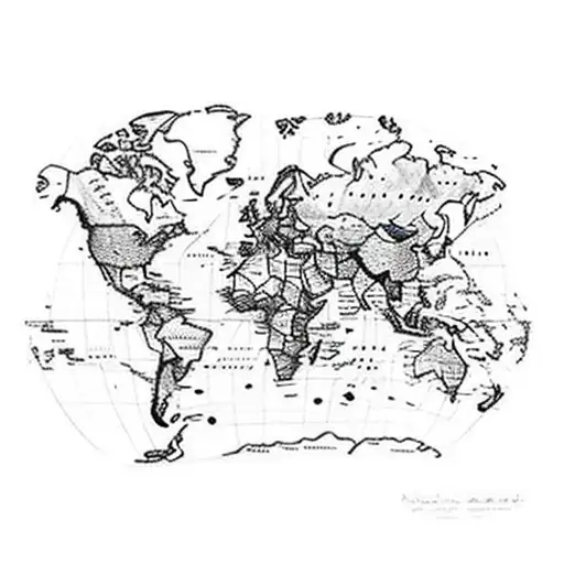 world map drawing tumblr