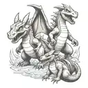 pokemon charizard and charmander tattoo design idea