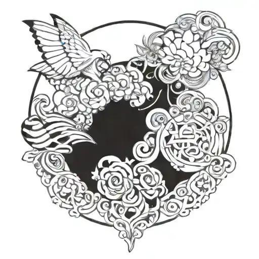 Create a moment live tattoo mixing stoicm tattoo design idea