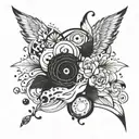 Create a moment live tattoo mixing stoicm tattoo design idea