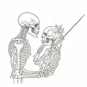 Create a momento vivere tattoo mixing stoicm warriors and quotes keeping the two skeleton hand touching each other tattoo design idea