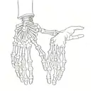 Create a momento vivere tattoo mixing stoicm warriors and quotes keeping the two skeleton hand touching each other tattoo design idea