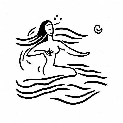 jasmine floating in the river tattoo design idea