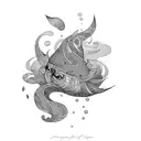 jasmine floating in the river tattoo design idea