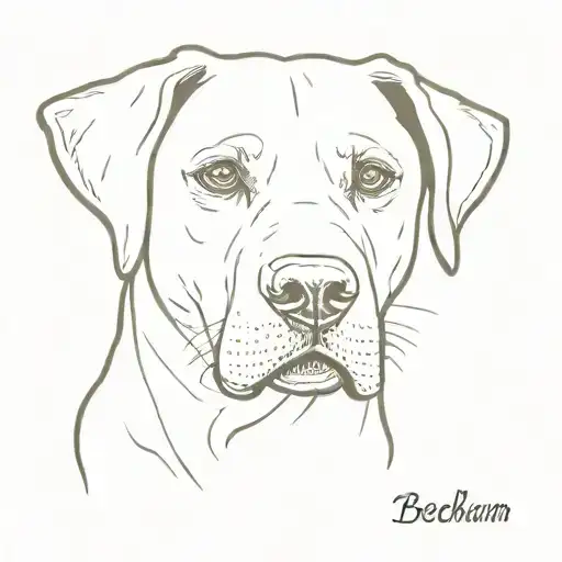 dog Labrador name is Beckham tattoo design idea