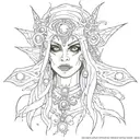 hot witch evil eyes tattoo design idea