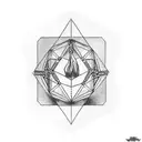 refinery hexagon fire tattoo design idea