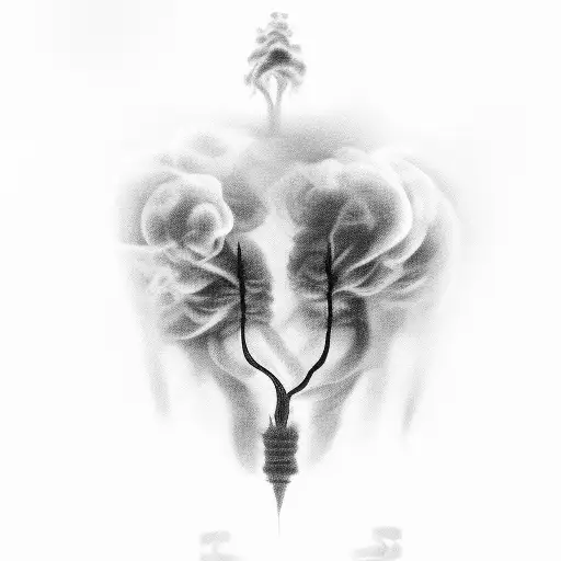 The word "Exhale" That looks like smoke from your soulmates breath tattoo design idea