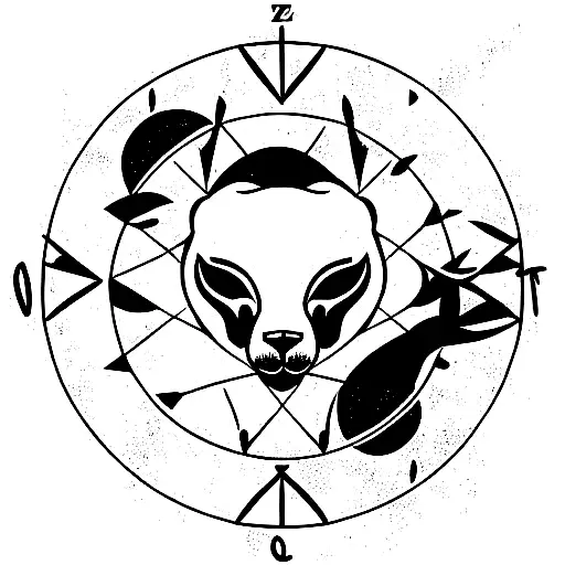 leo zodiac tattoo design idea