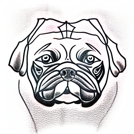 pug pharaoh  tattoo design idea
