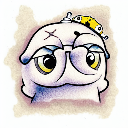 pug spongebob and Patrick  tattoo design idea