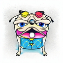 pug spongebob and Patrick  tattoo design idea