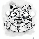 pug spongebob and Patrick  tattoo design idea