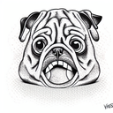 pug spongebob and Patrick  tattoo design idea