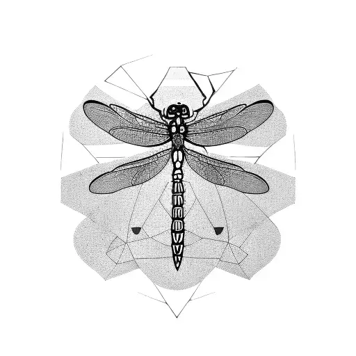 Dragonfly universe tattoo design idea