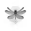 Dragonfly universe tattoo design idea