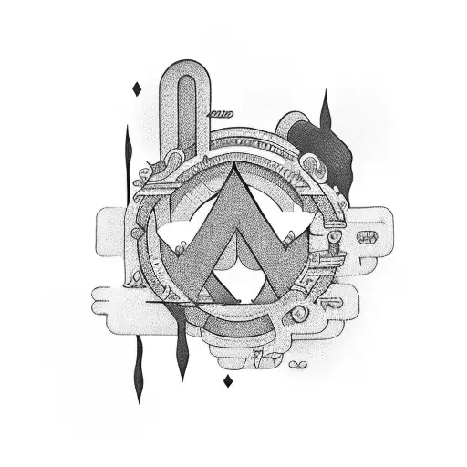 heartbreak using the letter Δ, self emprovement personal growth tattoo design idea