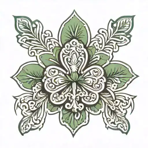 shamrock and catholic Mary tattoo design idea