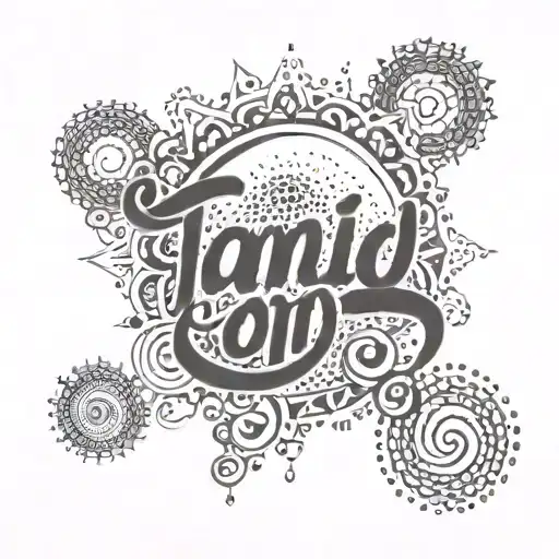 Tamil word for father (அப்பா) in a modern and abstract way tattoo design idea