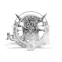 roman gladiator chariot tattoo design idea