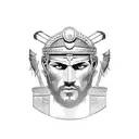 roman gladiator chariot tattoo design idea