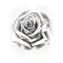 death presenting rose tattoo design idea