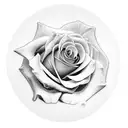 death presenting rose tattoo design idea