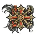 Maltese cross tattoo design idea