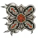 Maltese cross tattoo design idea