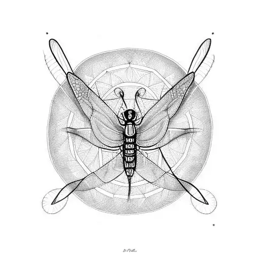 mayfly tattoo design idea