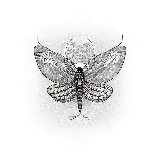 mayfly tattoo design idea