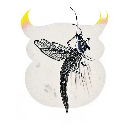 mayfly tattoo design idea