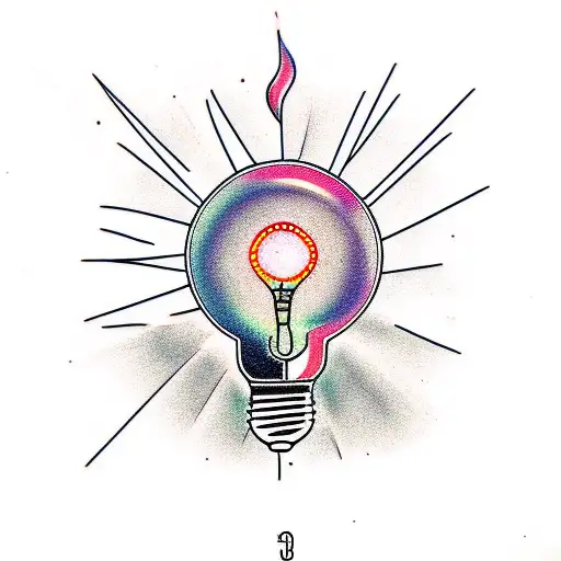 lightbulb tattoo design idea